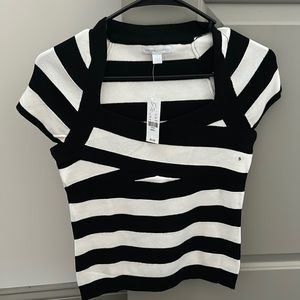 Black & White Striped New York & Company Shirt